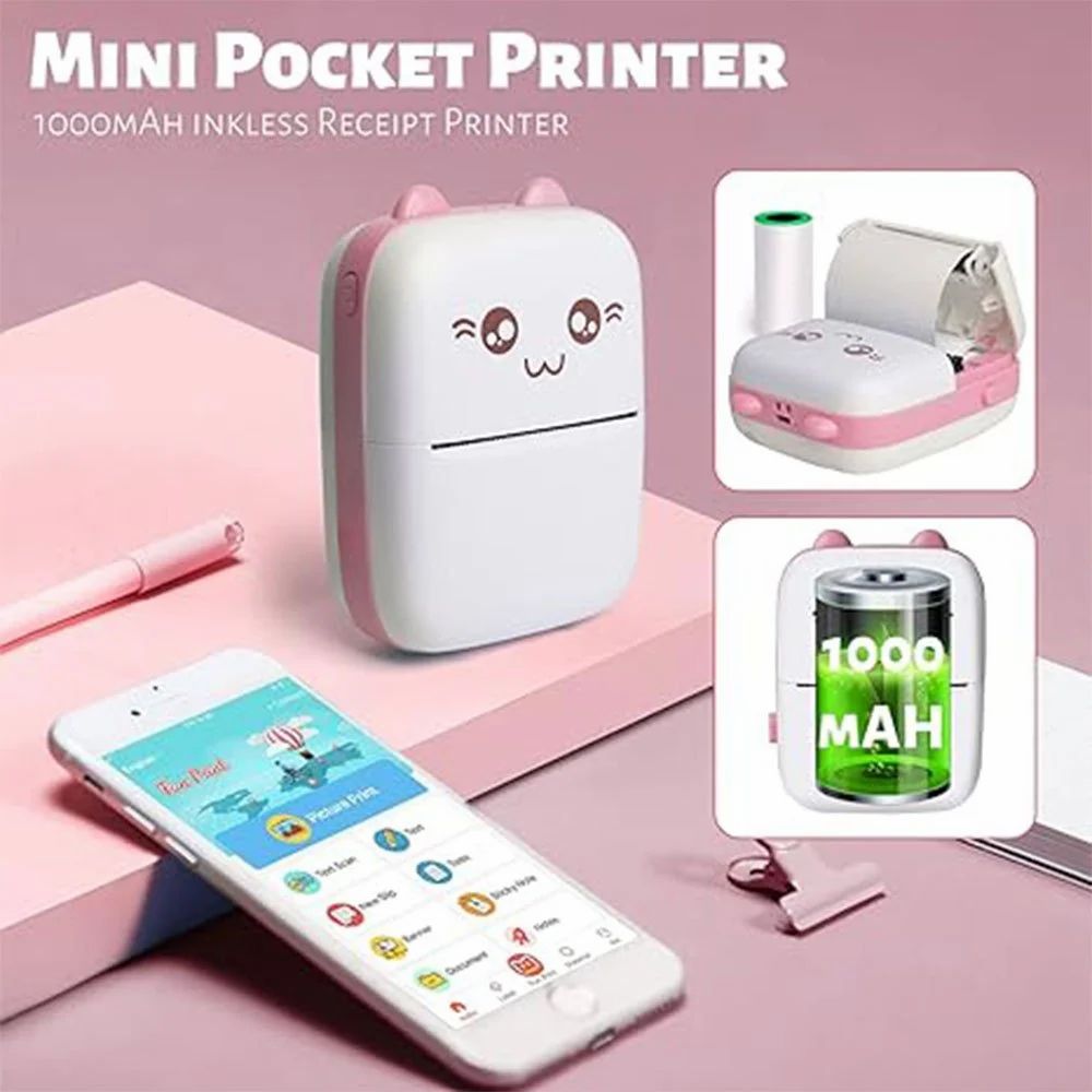 Inkless Bluetooth Pocket/Mini Printer Photo printer